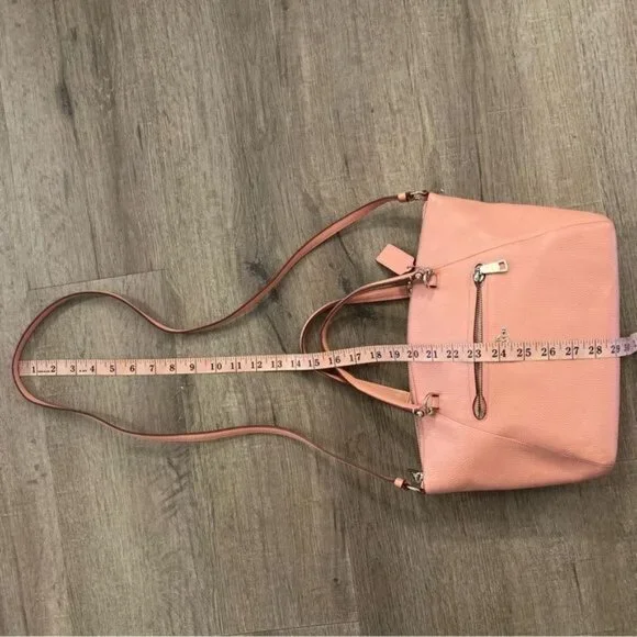 COACH 34340 PRAIRIE SATCHEL PEBBLE LEATHER Crossbody BAG In Coral - Picture 6 of 15
